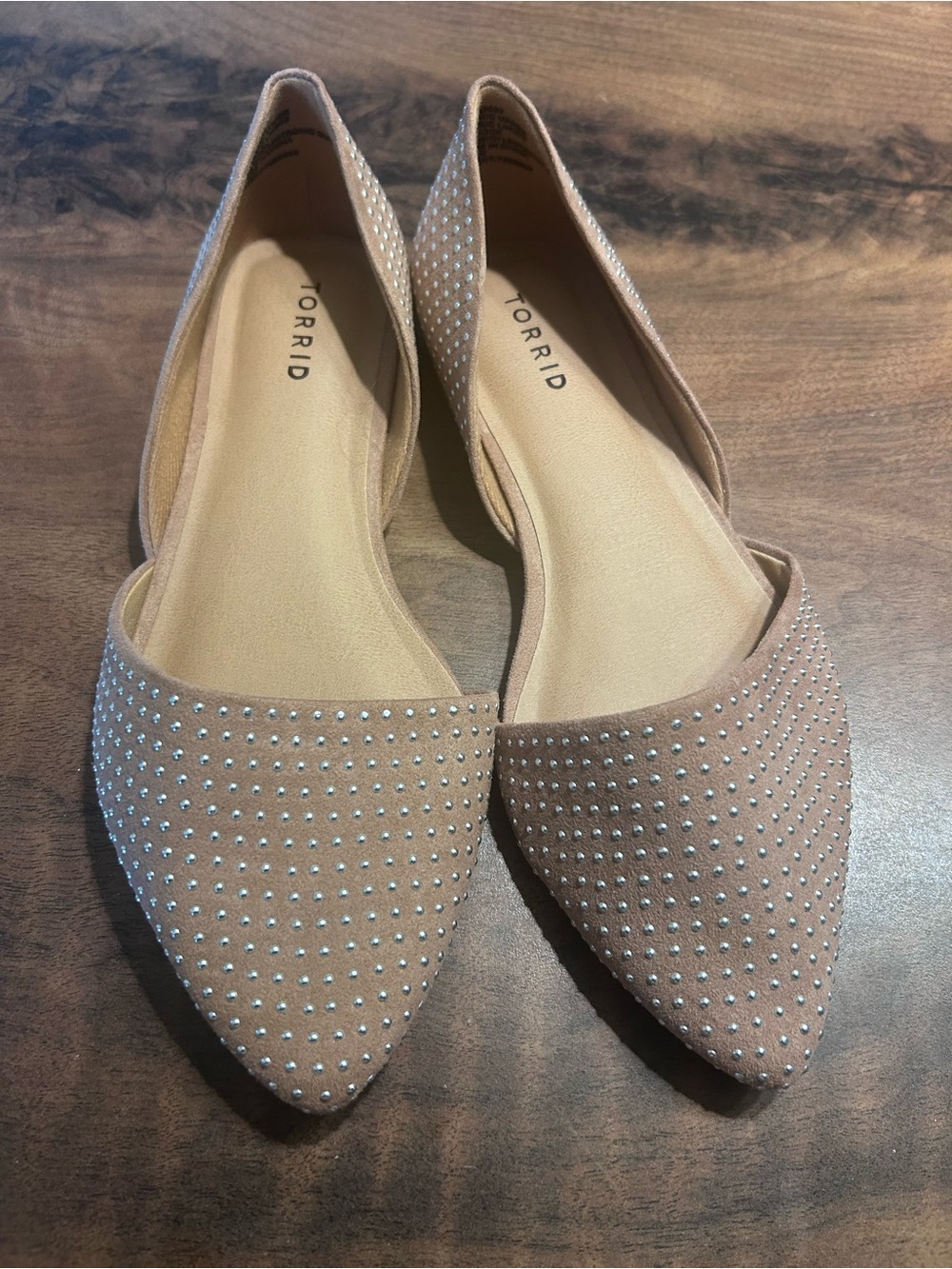 NEW Torrid Studded D'Orsay Pointed Toe Flat (WW)